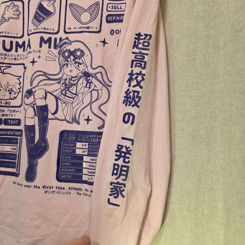 Danganronpa V3: Killing Harmony Miu Iruma Pink Video Game Gamer Tshirt Unisex L - Picture 3 of 7
